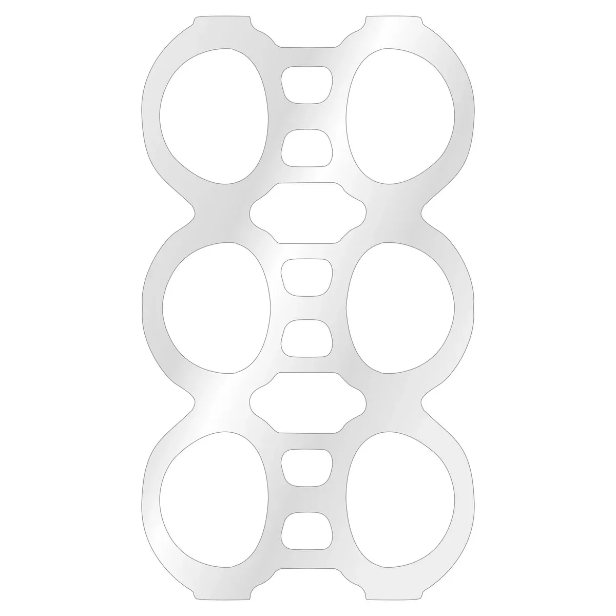 Regular soft plastic six pack can rings
