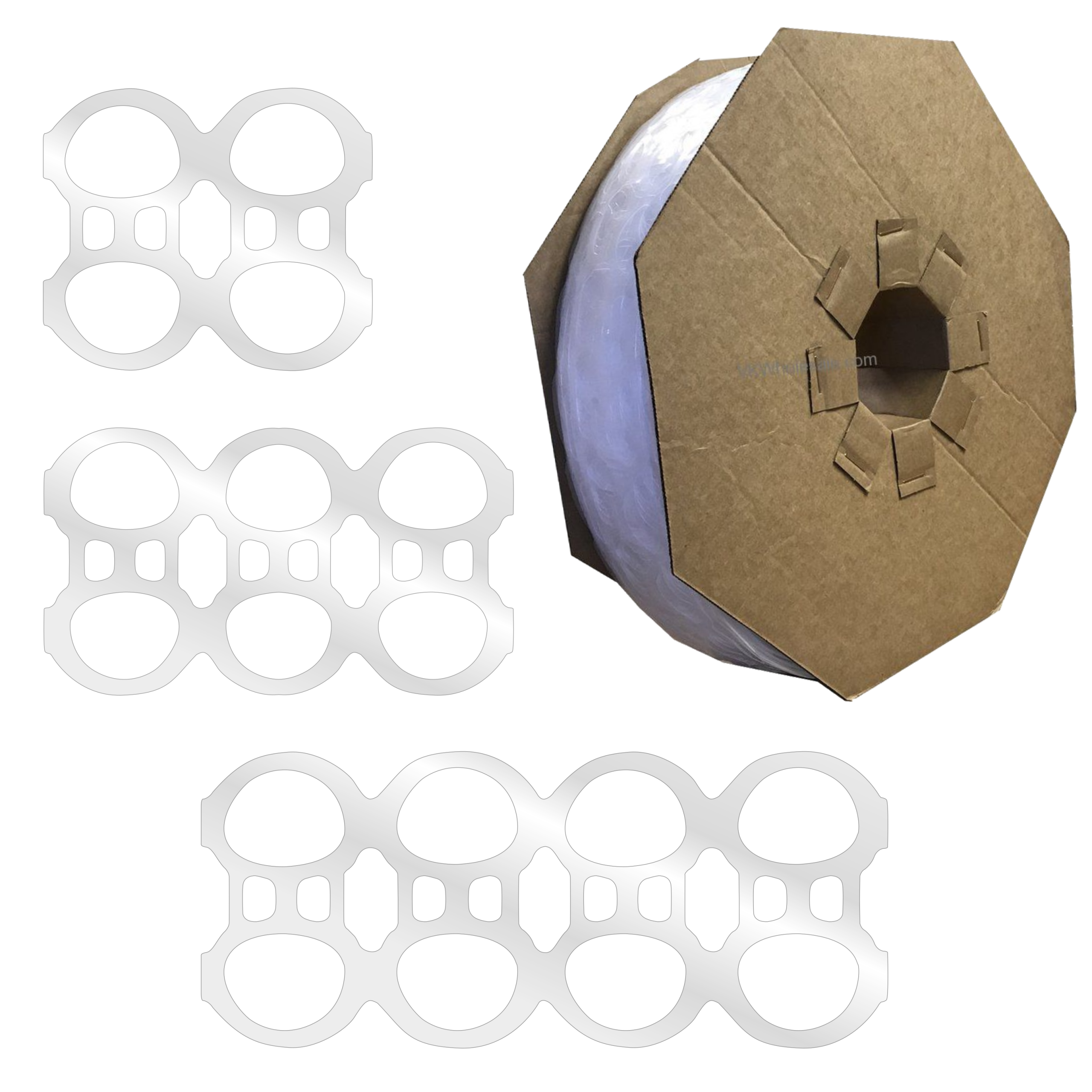 Roll of 4 Pack rings , 6 Pack rings or 8 Pack rings for beer and soda cans