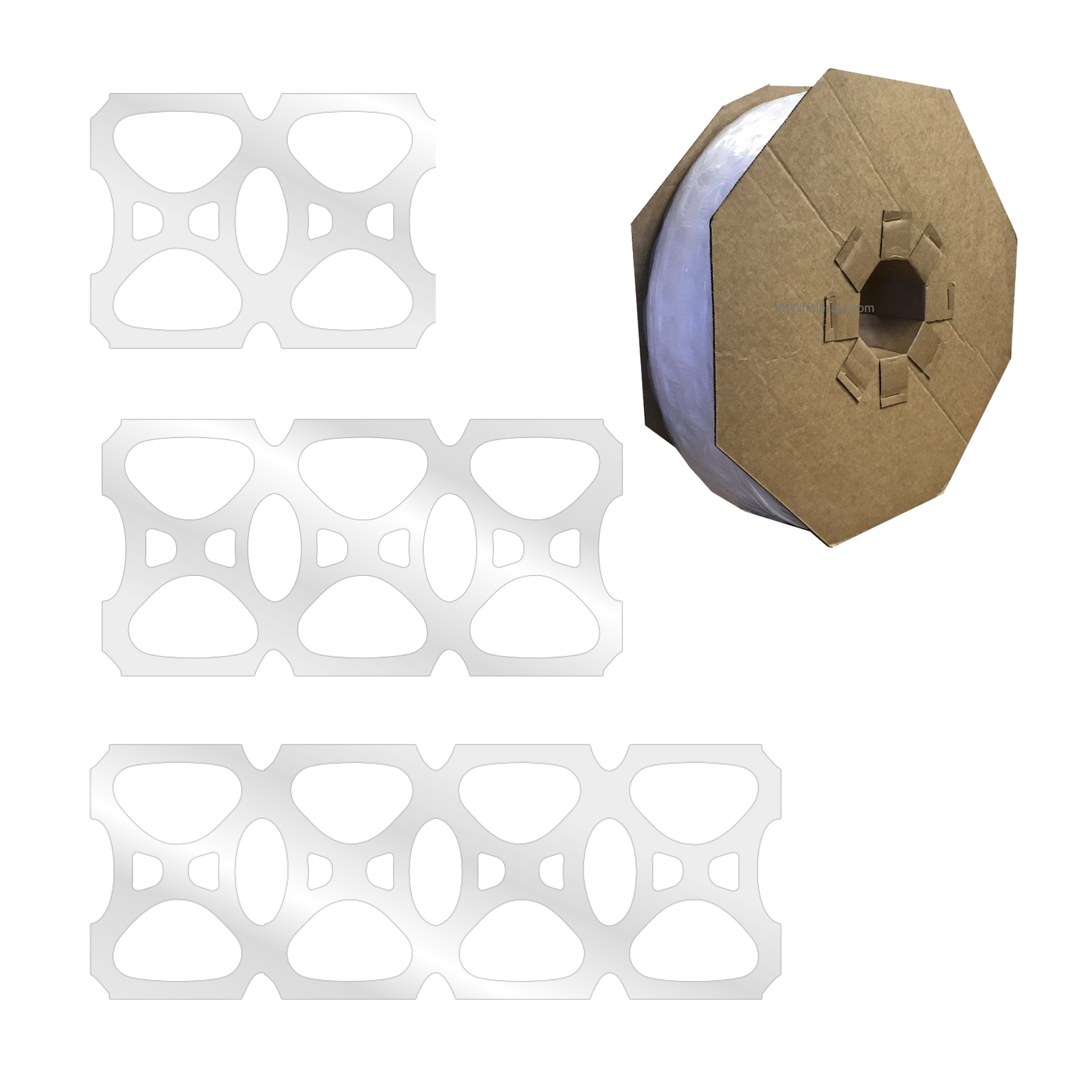 Roll of 4 Pack rings , 6 Pack rings or 8 Pack rings, easy to apply by hand for beer and soda cans